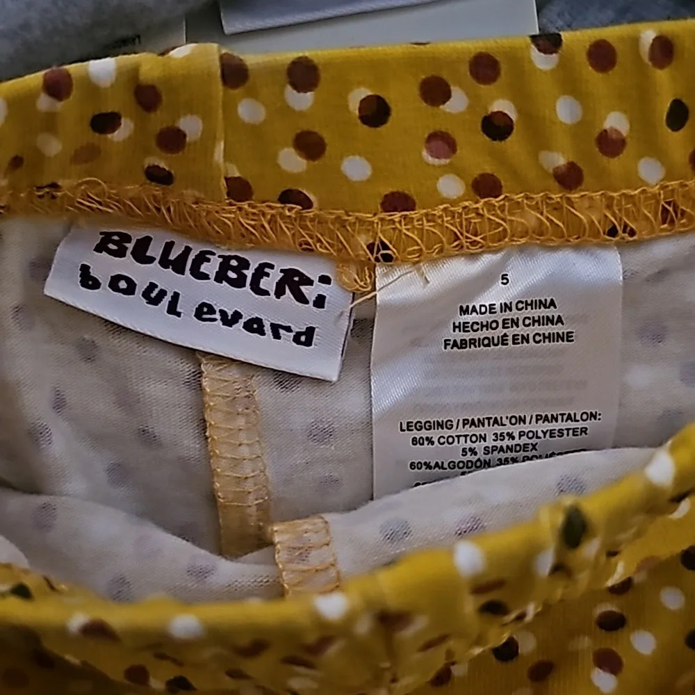 Blueberi Blvd Gray and Yellow Outfit Kid's Top Size 4T Pants Size 5 - Picture 13 of 13